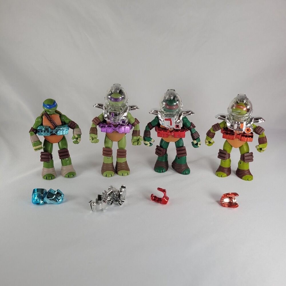 TMNT Metal Mutants Action Figures Teenage Mutant Ninja Turtles 2015 Lot Set